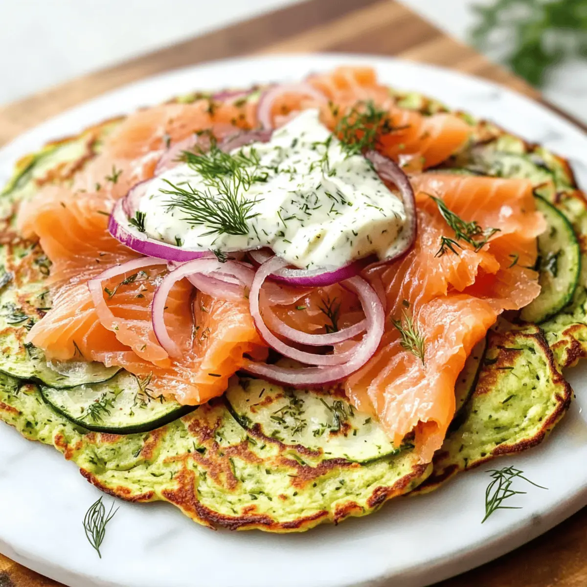 Zucchini-Pfannkuchen mit Lachs für jeden Anlass