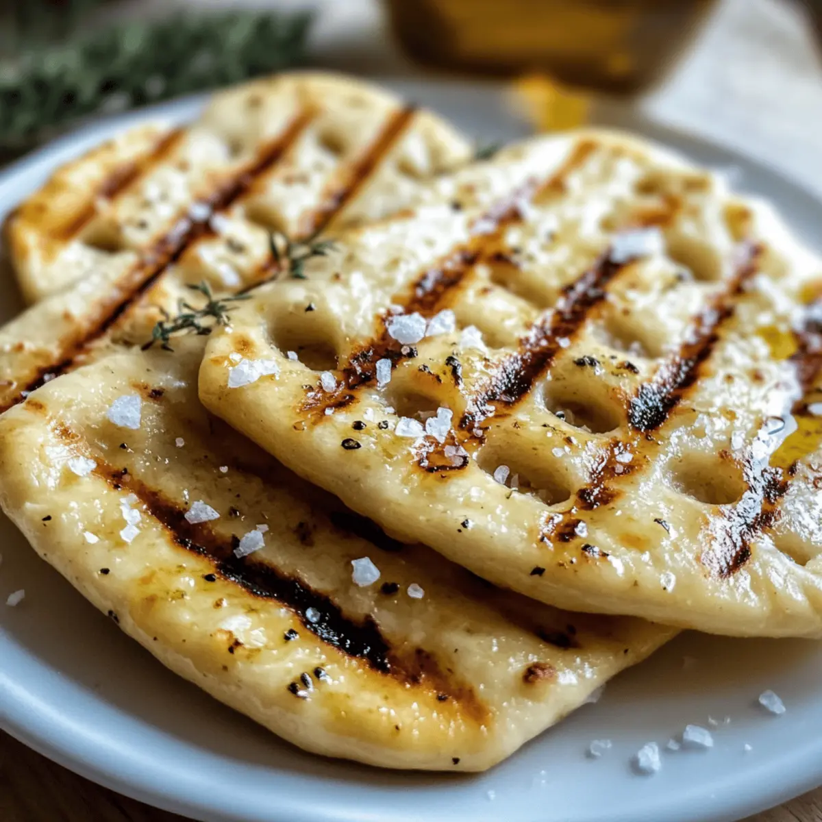 Grillbrot mit Olivenöl und Meersalz für dein BBQ