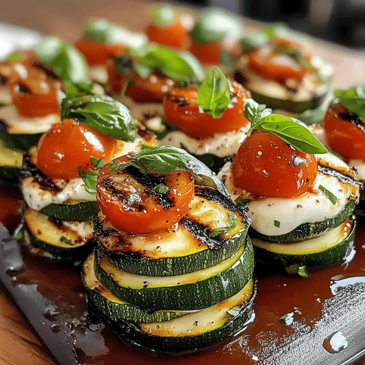 Gegrillte Zucchini Caprese Stapel Ein Genuss für Alle Sinne