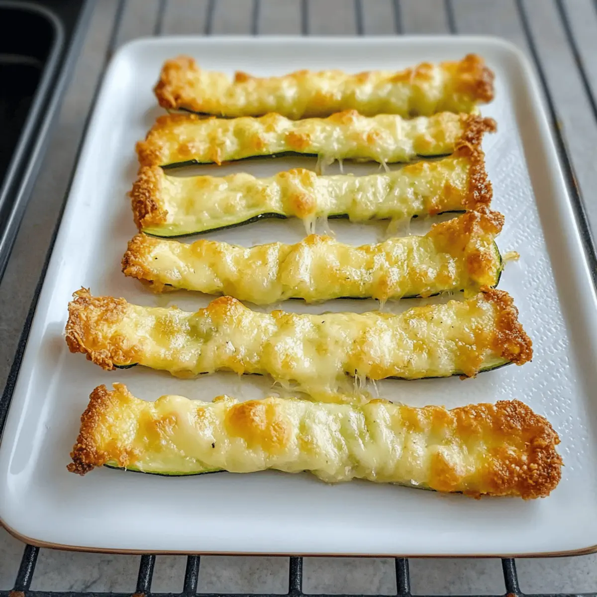 Zucchinistangen mit Käsefüllung ganz einfach gemacht