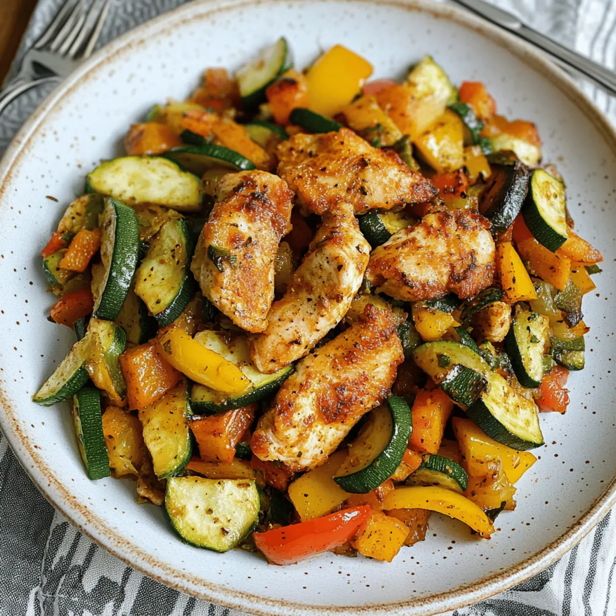 Hähnchen mit Gemüse aus der Heißluftfritteuse