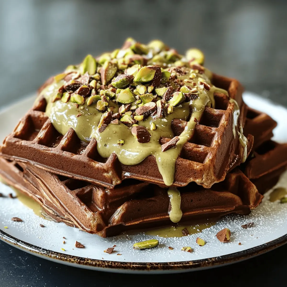 Schoko-Pistazien-Waffel: Süßes Glück in 20 Minuten