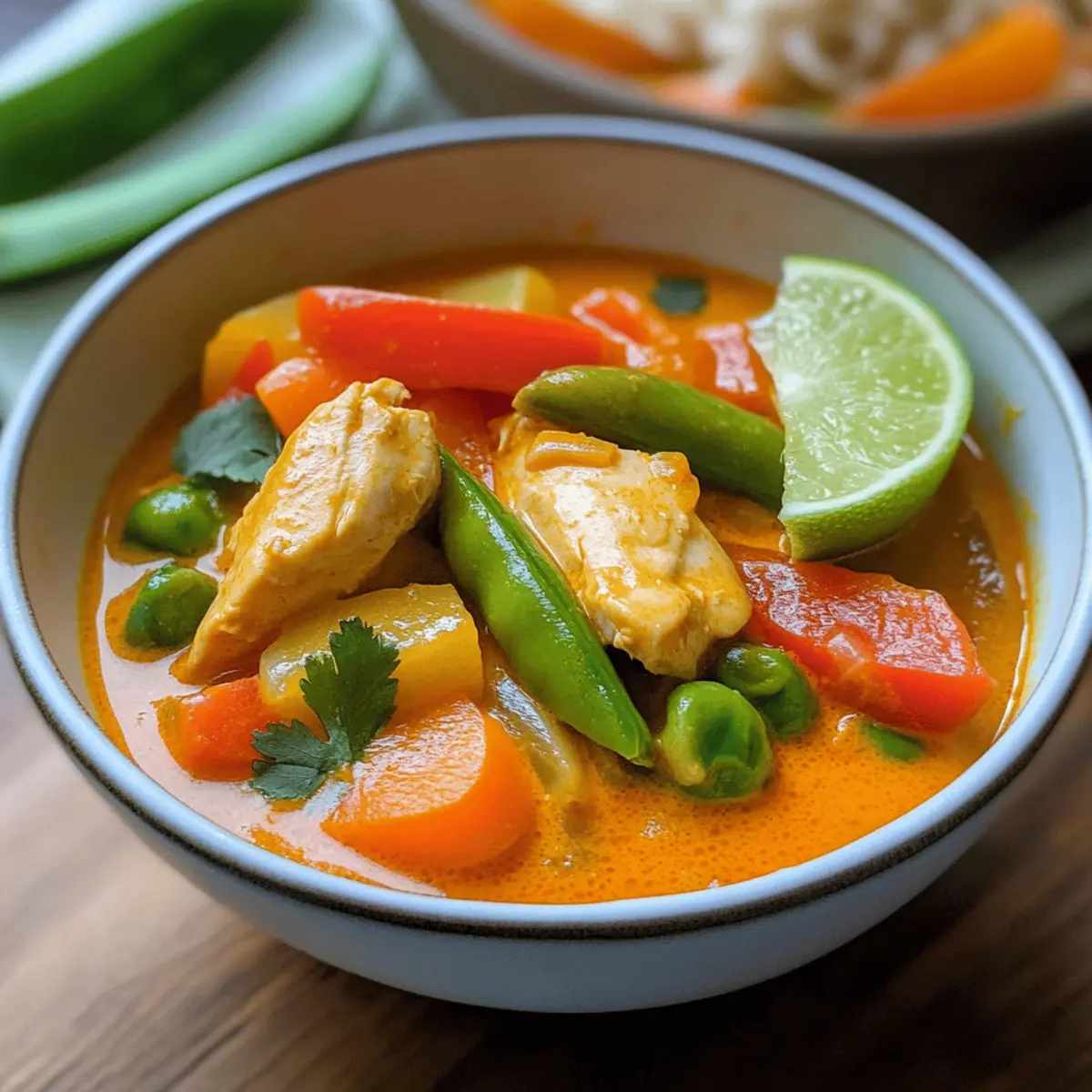 Thailändisches Curry mit Hähnchen und Gemüse für Eilige