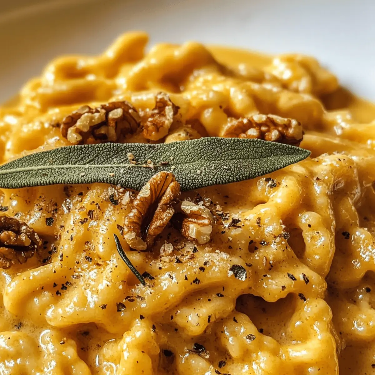 Kürbis-Spätzle Walnuss und Salbei für den Herbst