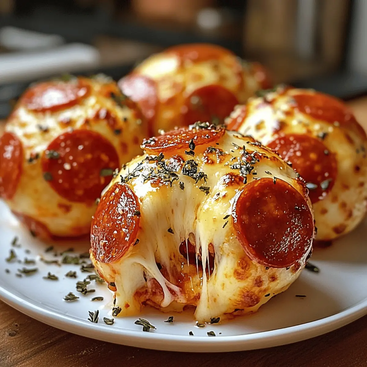 Einfach köstliche Pepperoni Pizza Bombs