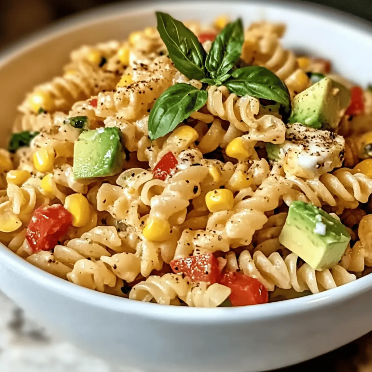 Gesunder Straßen-Mais-Nudelsalat für den perfekten Sommer