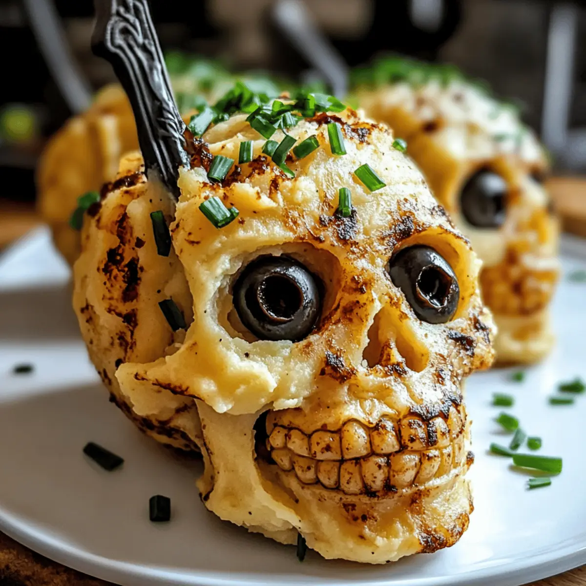 Spooky Skull Kartoffeln für ein gruseliges Fest