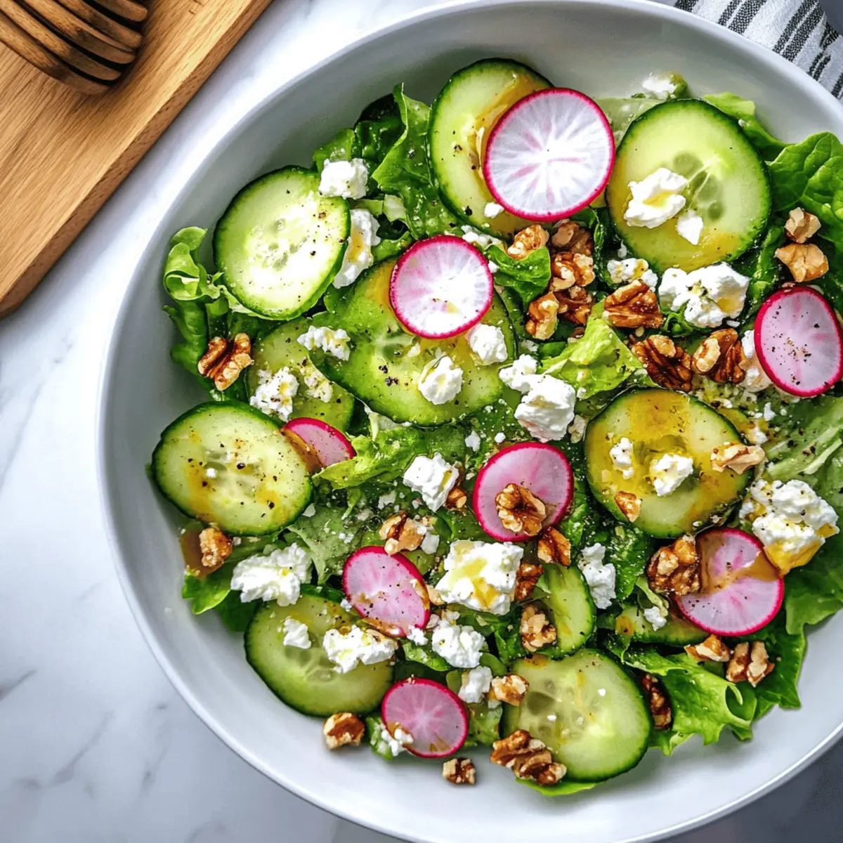 Gurken-Radieschen-Salat mit Feta für jeden Tag