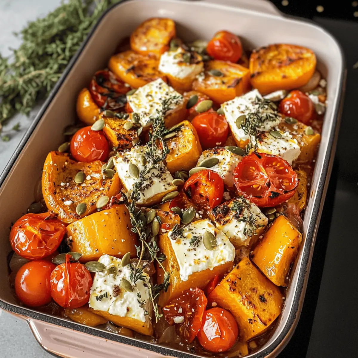 Ofenkürbis mit Feta: Einfach und Lecker!