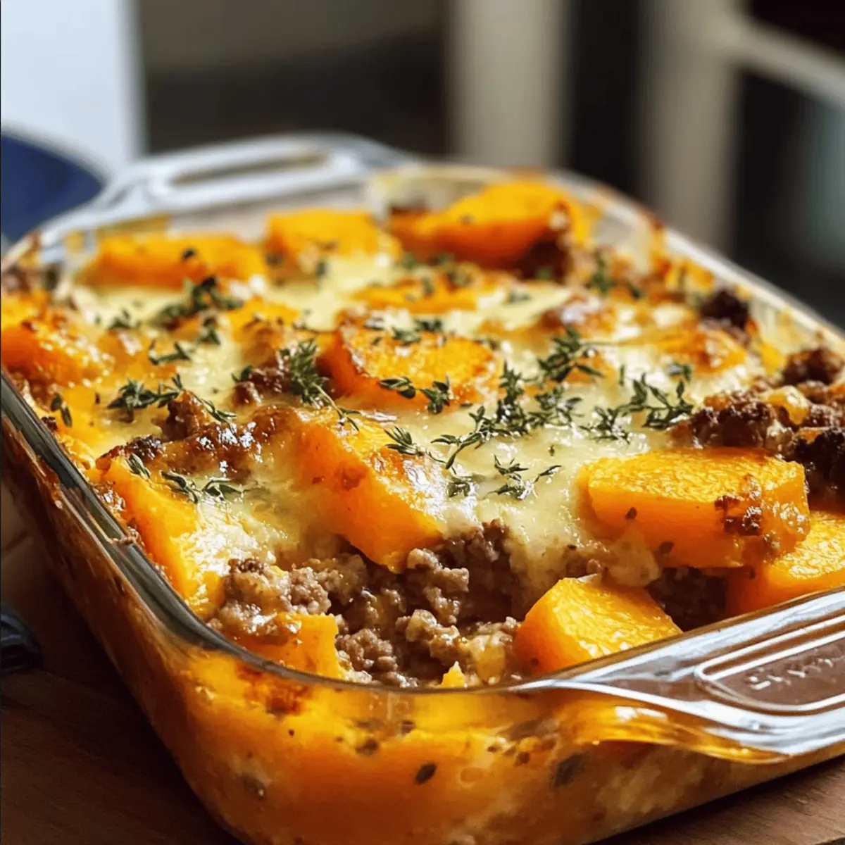 Kürbis-Hackauflauf Einfaches für die Herbstküche