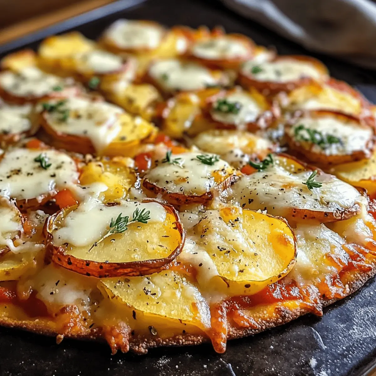 Kartoffelpizza vom Blech einfach selber machen