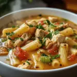 Cajun Hühner Pastasuppe