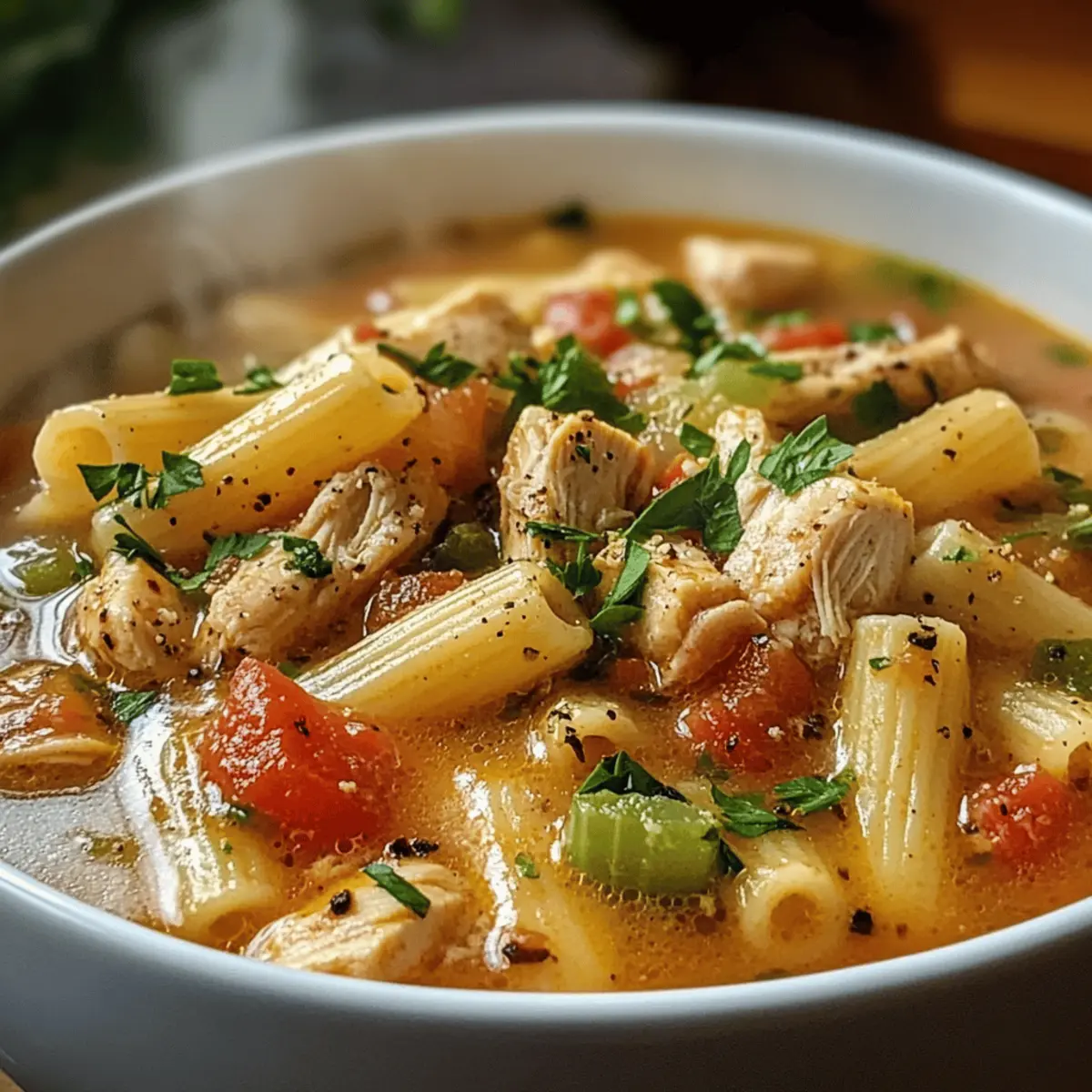 Cajun Hühner Pastasuppe: Wärmender Genuss für Zuhause