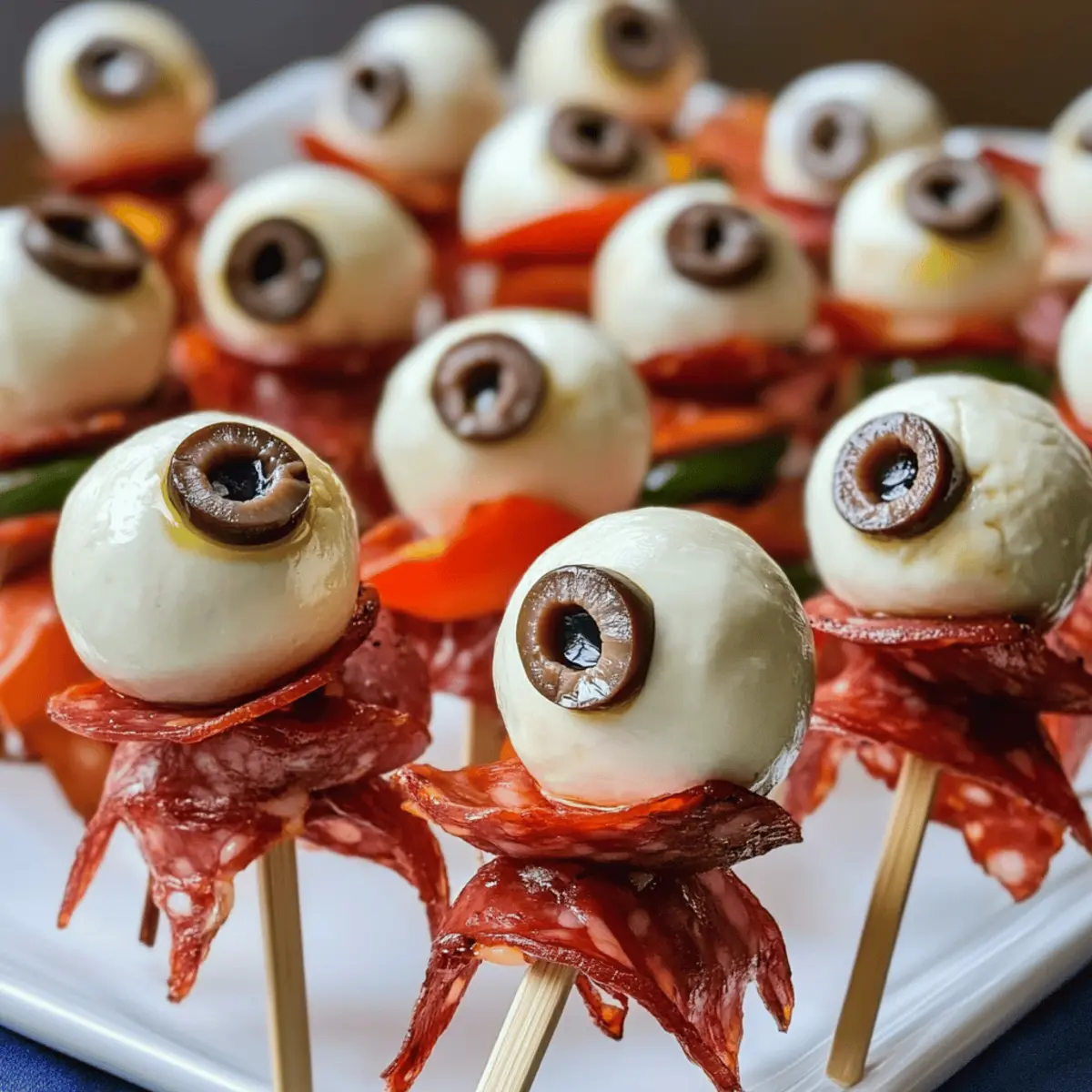 Spießige Salami-Augen für die perfekte Halloween-Party