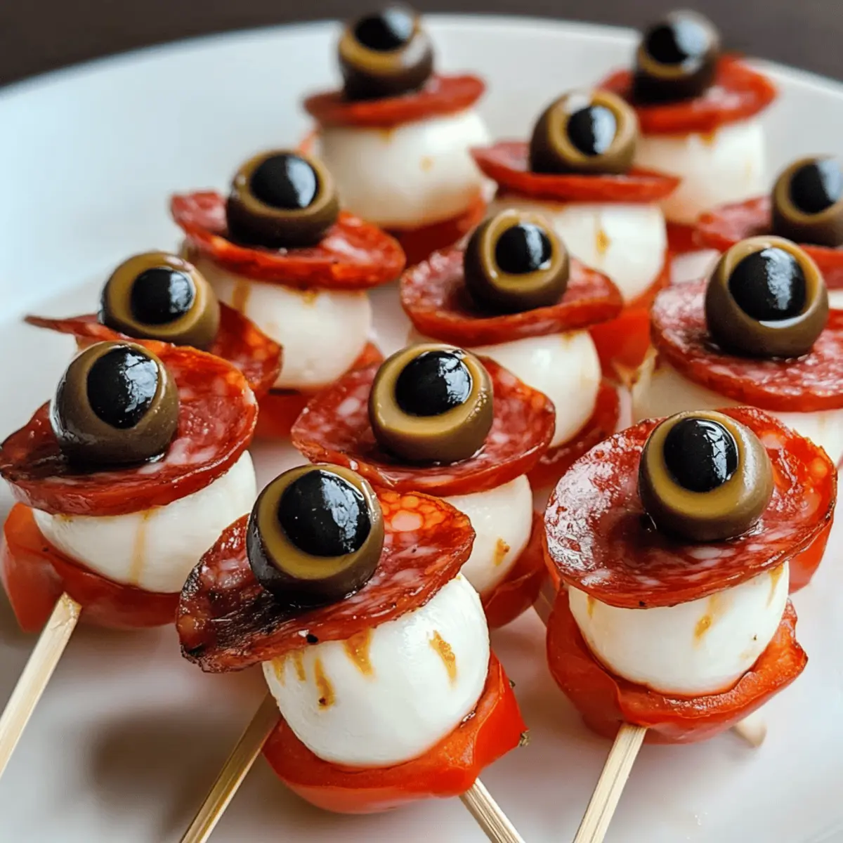 Spieße mit Salamieaugen für die perfekte Halloween-Party