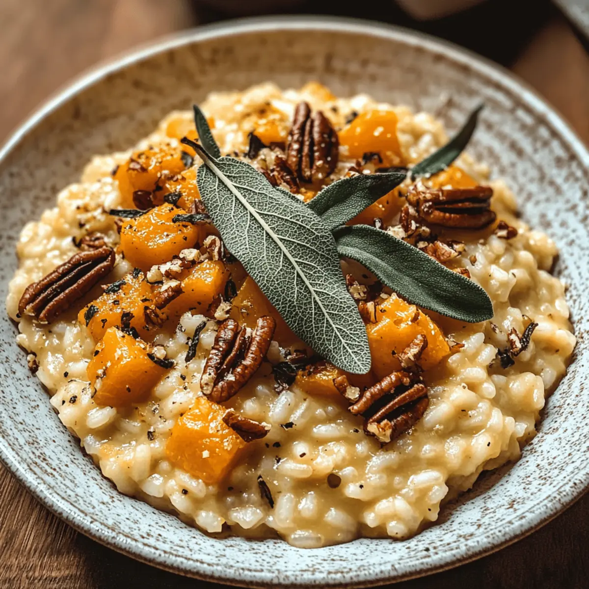 Geröstetes Butternut-Kürbis-Risotto mit Salbei