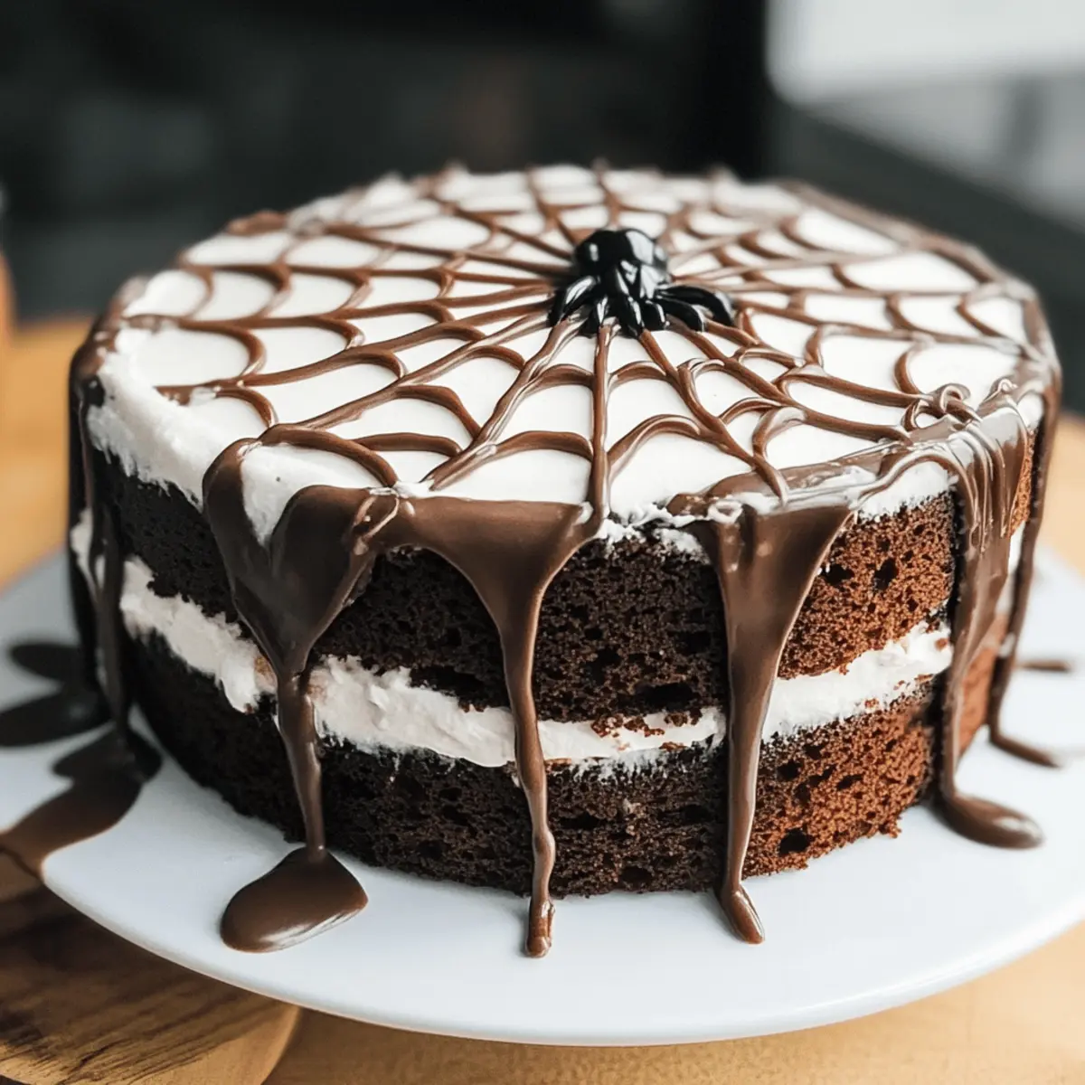 Halloween Kuchen mit Spinnennetz: Ein Spooky Genuss