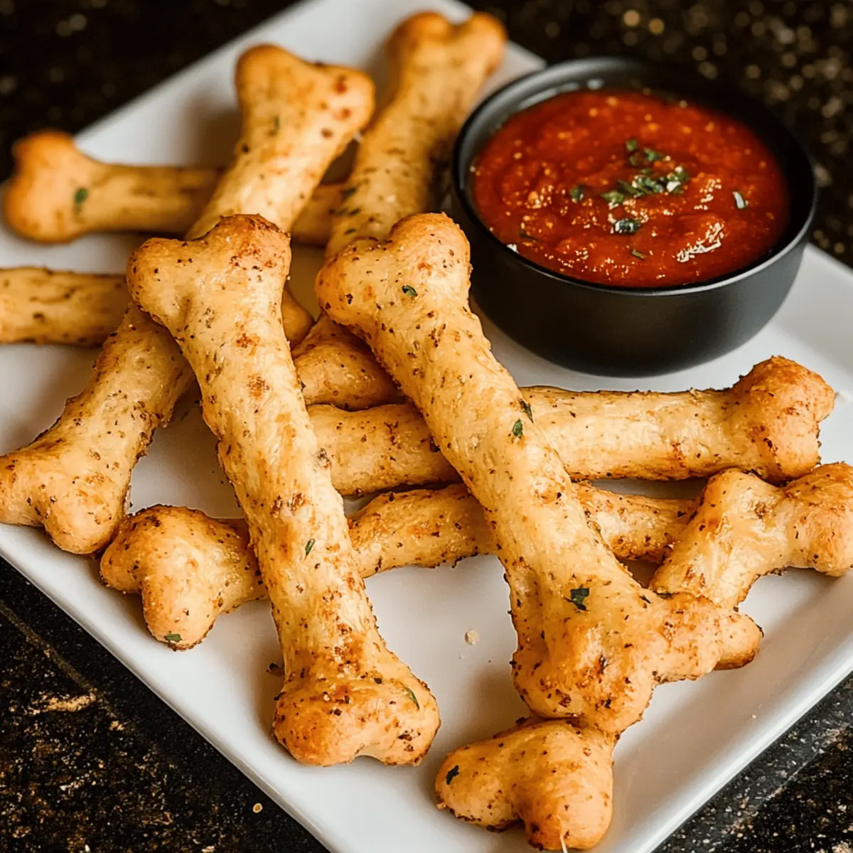 Gruselig Käse Halloween Brotstangen Knochen Rezept