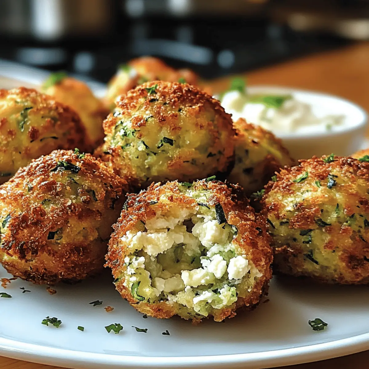 Knusprige Zucchini-Feta-Bällchen leicht gemacht