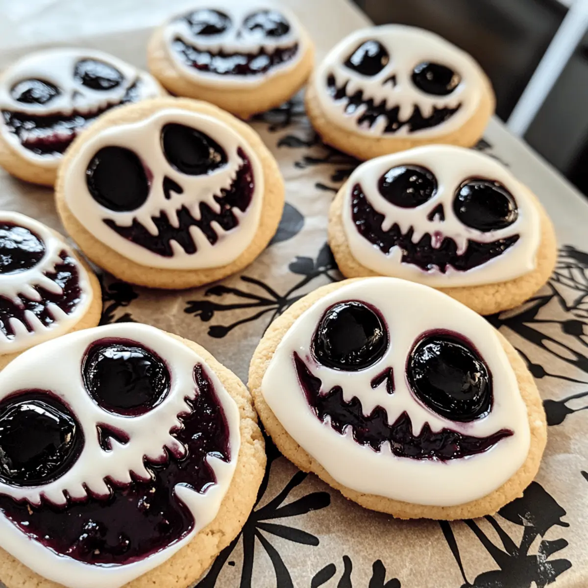 Einfache Jack Skellington Kekse für Halloween Spaß