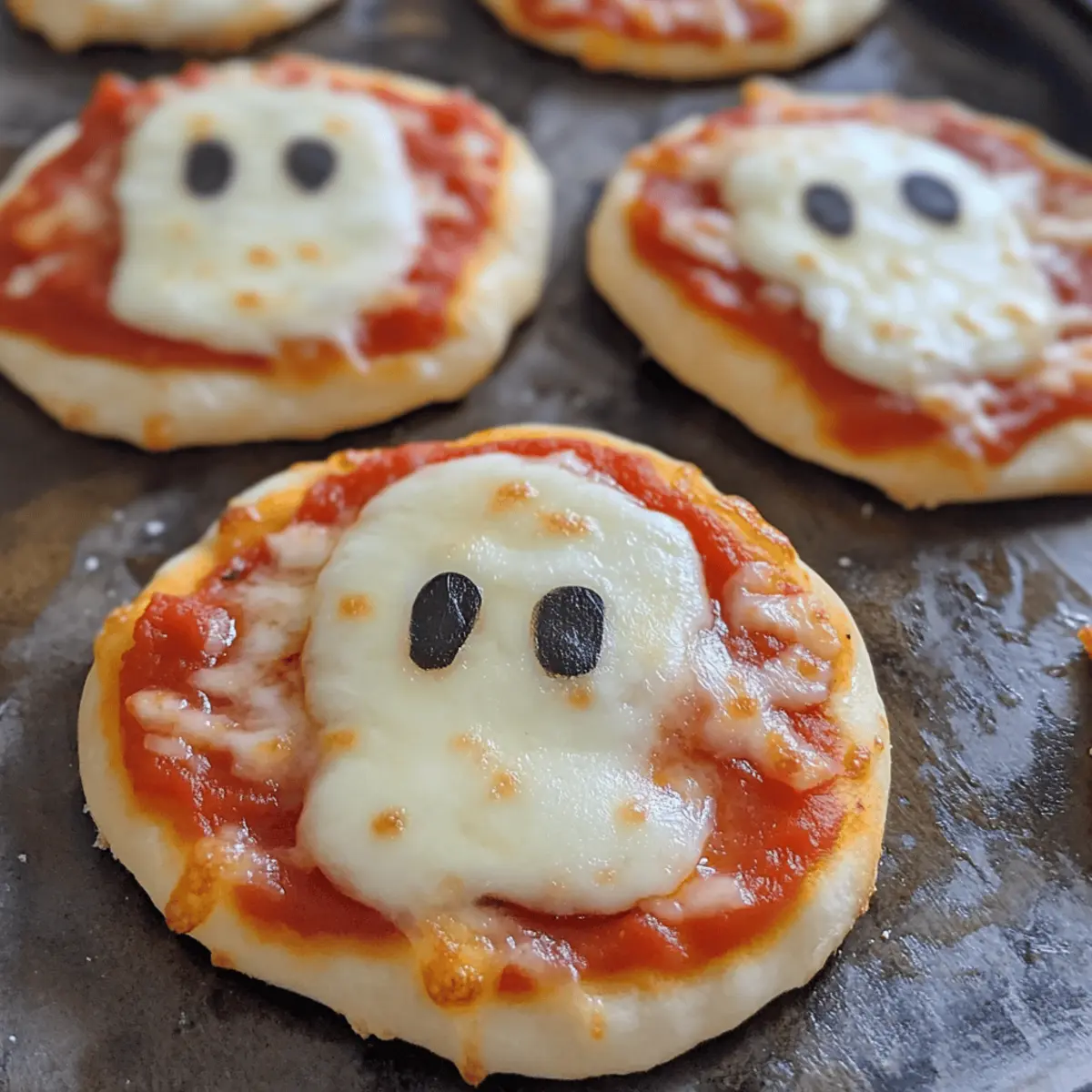 Spooktacular Mini-Geister-Pizzen für Halloween