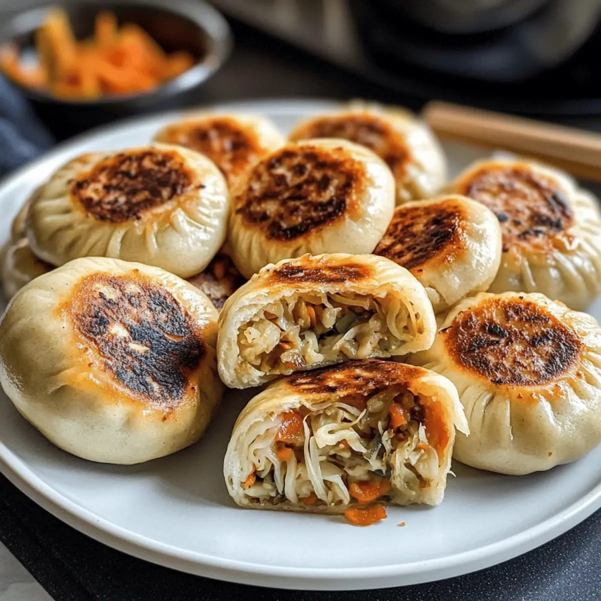 Bratgedämpfter Kohl- und Nudelbrötchen Genuss
