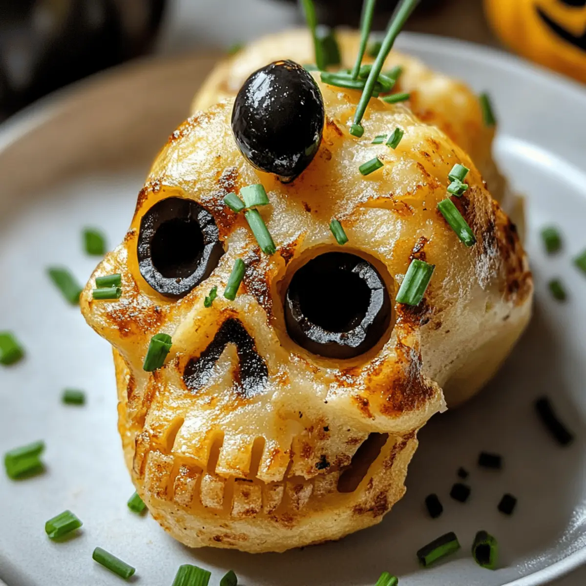 Gruselige Schädelkartoffeln für eine spaßige Halloween-Party