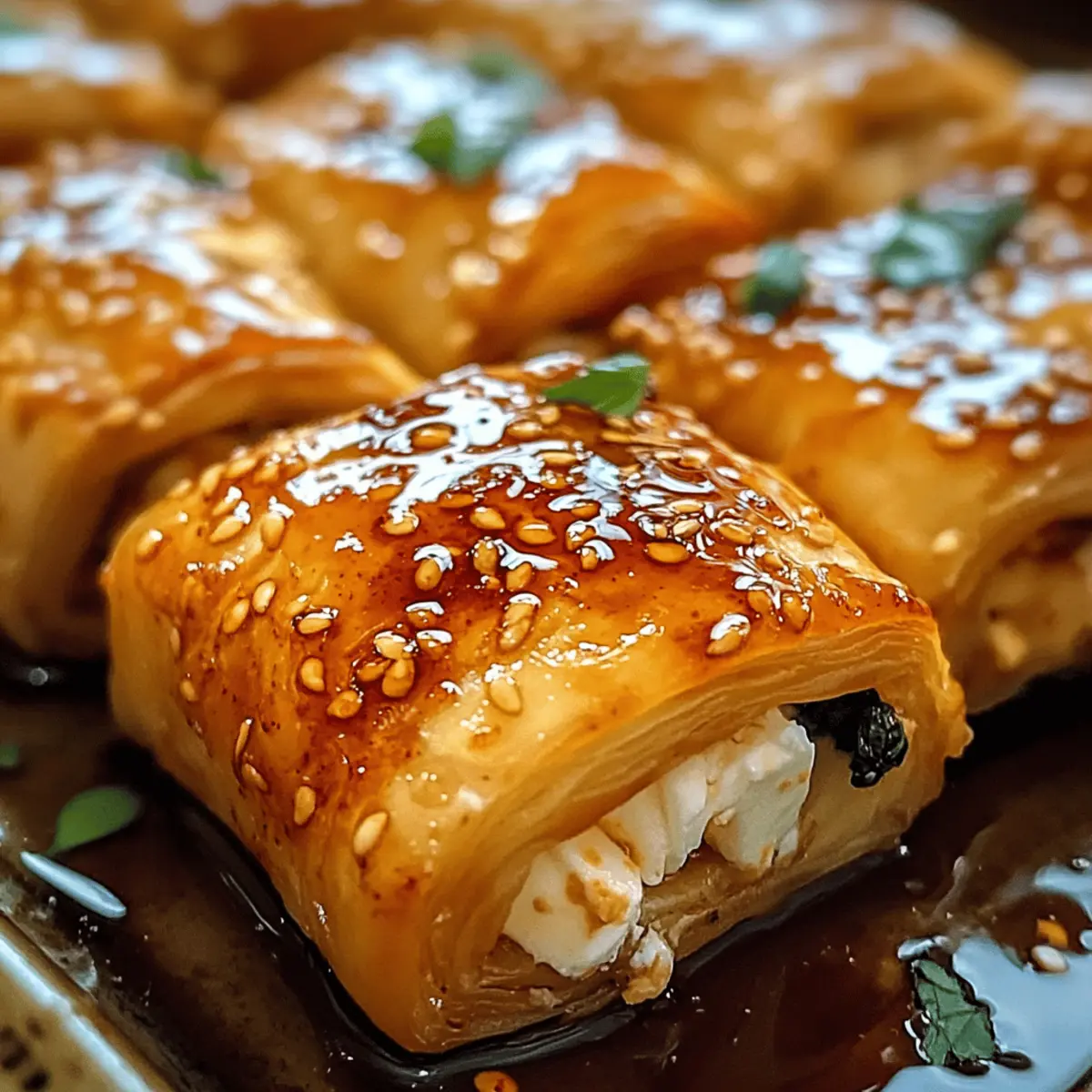 Feta-Röllchen mit Chili-Honig für deinen Snack-Genuss