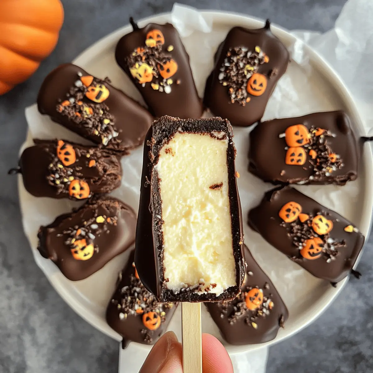 Käsekuchen am Stiel – Halloween-Ausgabe für Feste