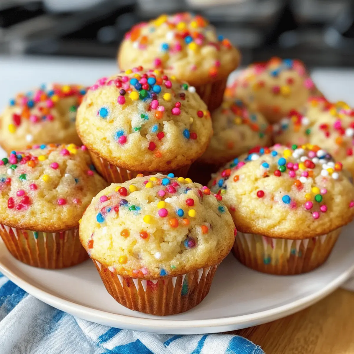 Mini Funfetti Joghurt Muffins für jede Feier