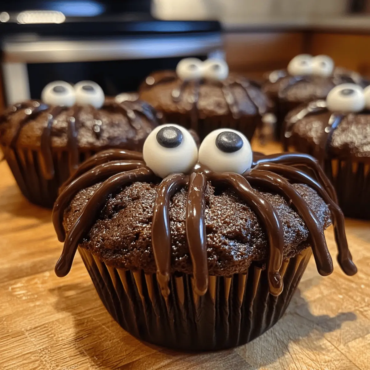 Spinnen Muffins für ein gruseliges Halloween