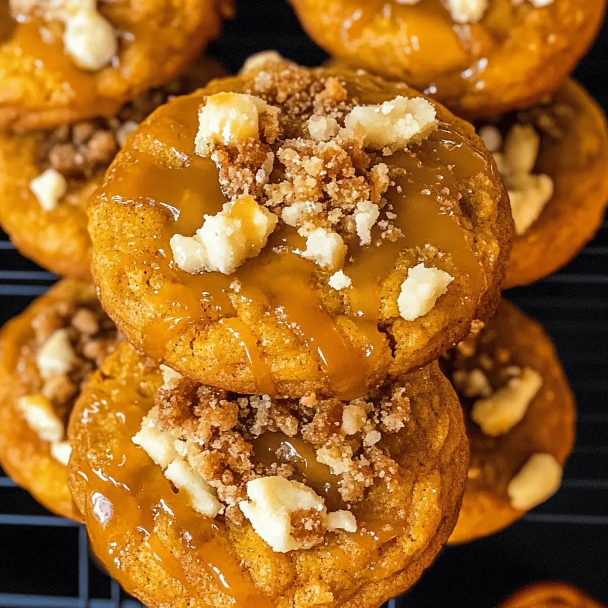 Kürbis Kekse mit Karamell und Streuseln