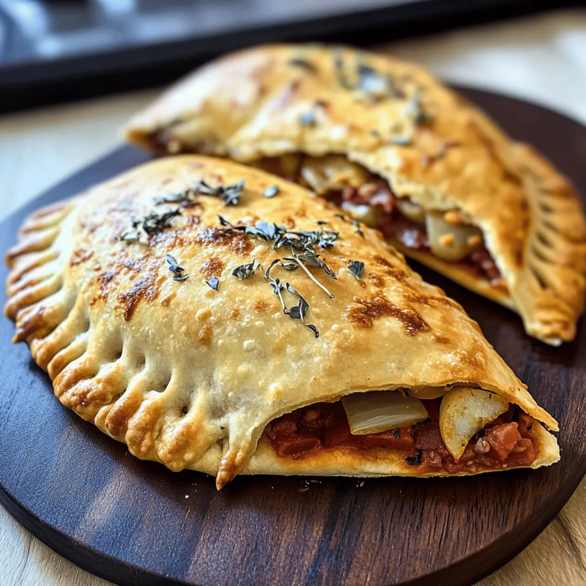 Knusprige Calzone aus der Heißluftfritteuse