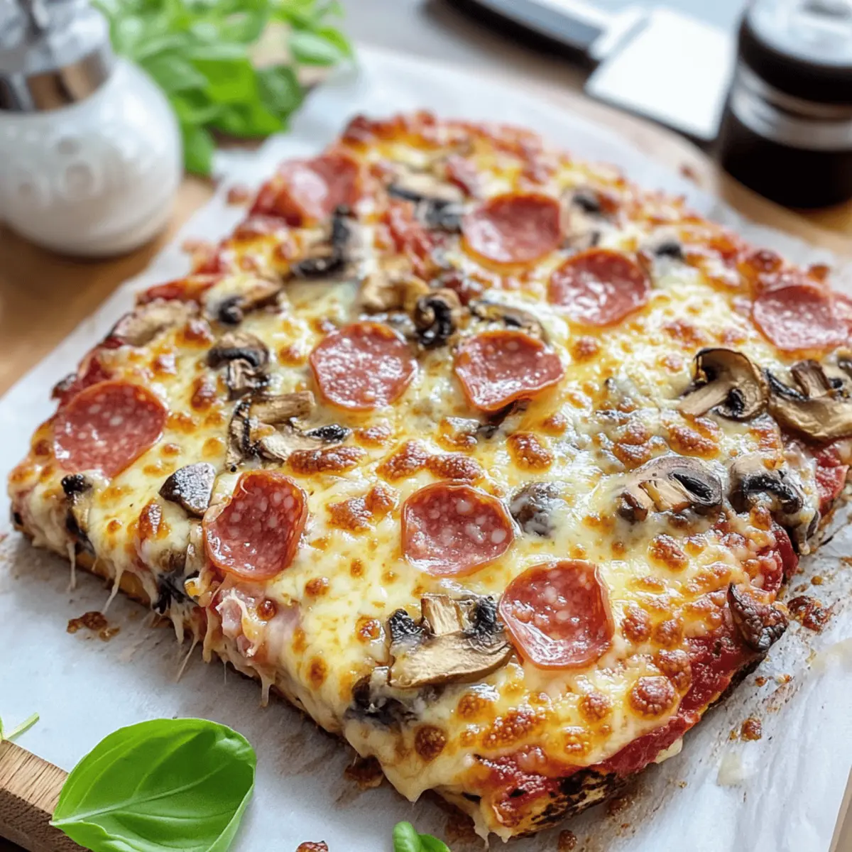 Einfacher Pizzakuchen für jeden Anlass