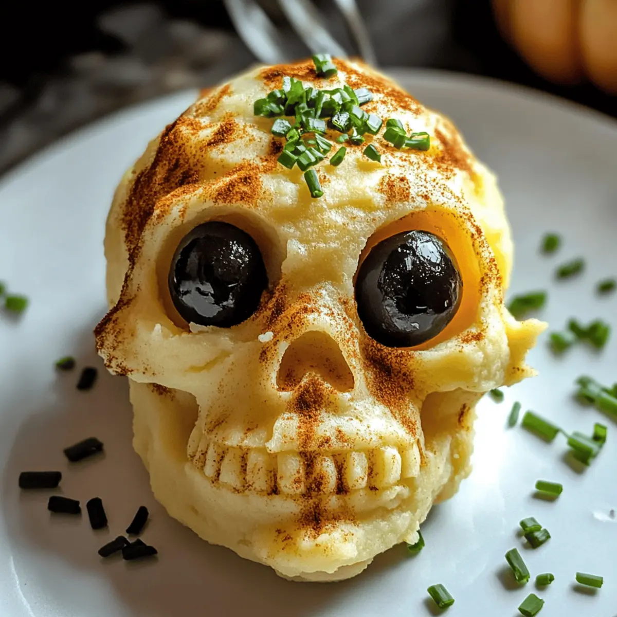 Spooky Skull Kartoffeln für ein festliches Halloween