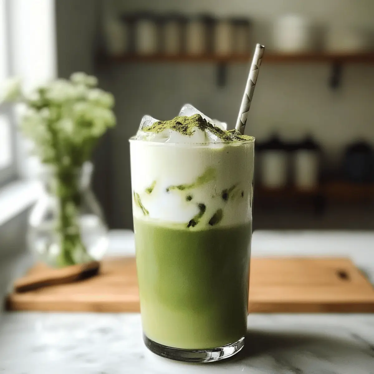 Iced Matcha Latte einfach gemacht: Kühl und Cremig