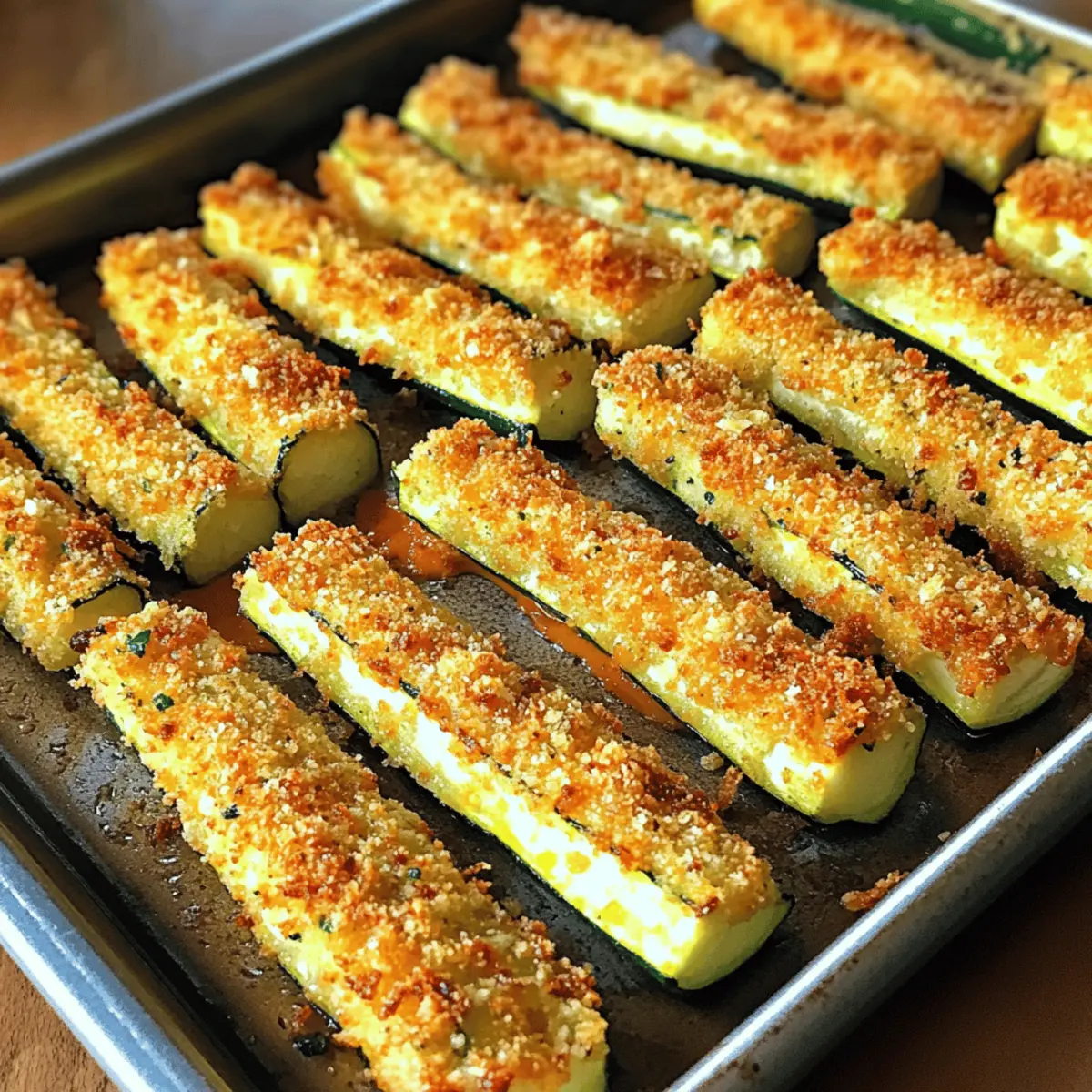 Krosse gebackene Zucchini-Streifen für gesunde Snackliebhaber