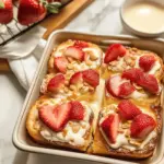 Brioche-Auflauf mit Erdbeeren