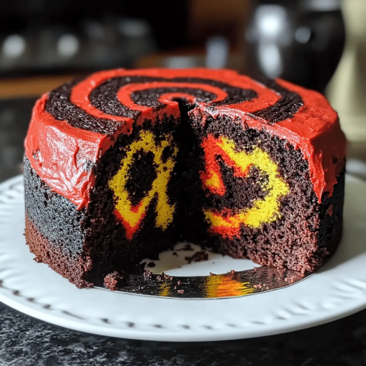 Gruseliger Halloween-Marmorkuchen für schaurigen Genuss