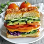 Regenbogen-Brioche-Sandwich