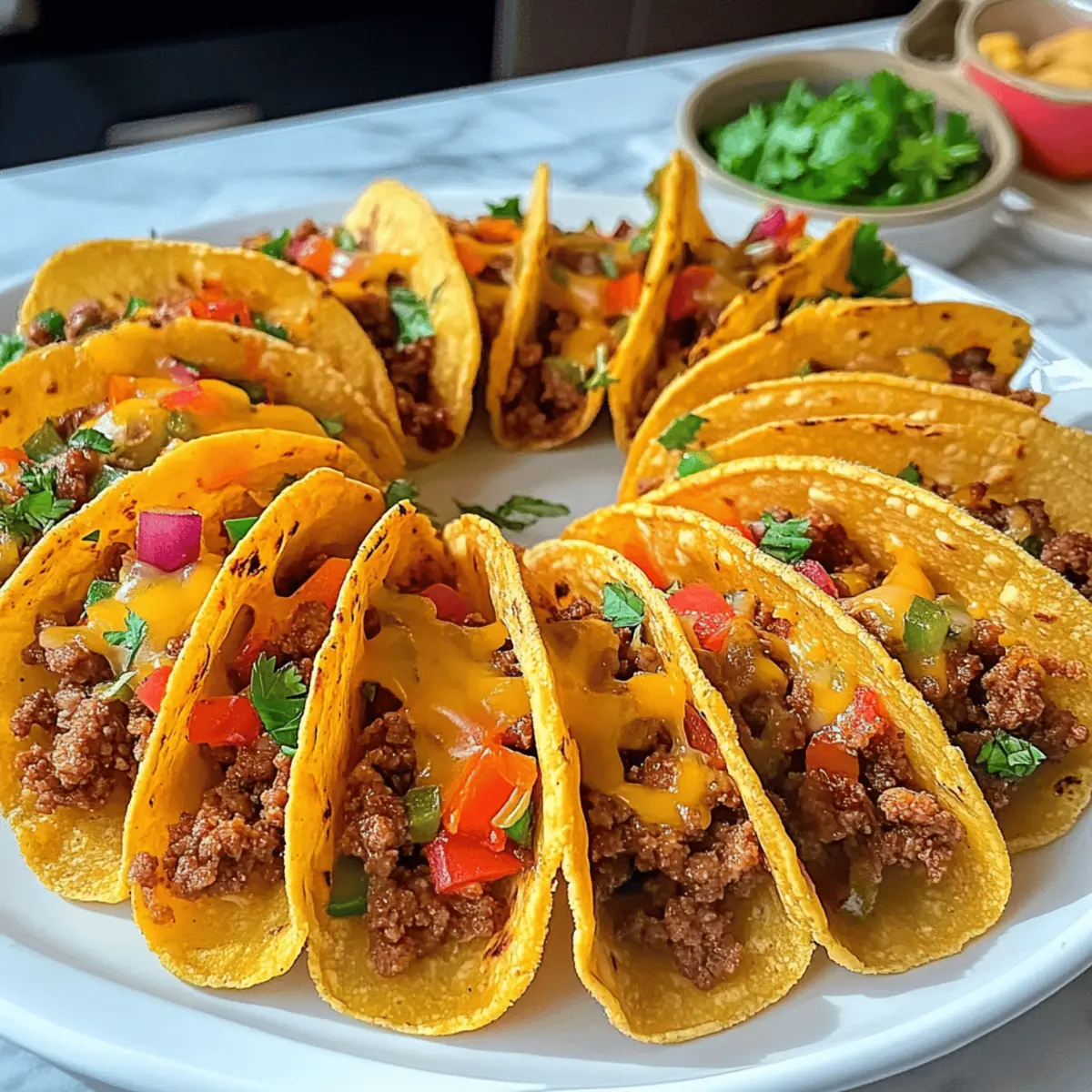 Mini-Tacos mit würzigem Hackfleischfüllung