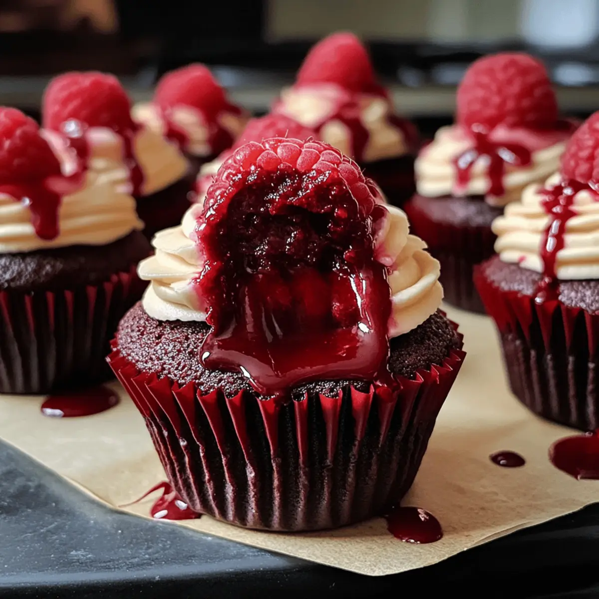 Halloween Vampirbiss Cupcakes für gruselige Feste