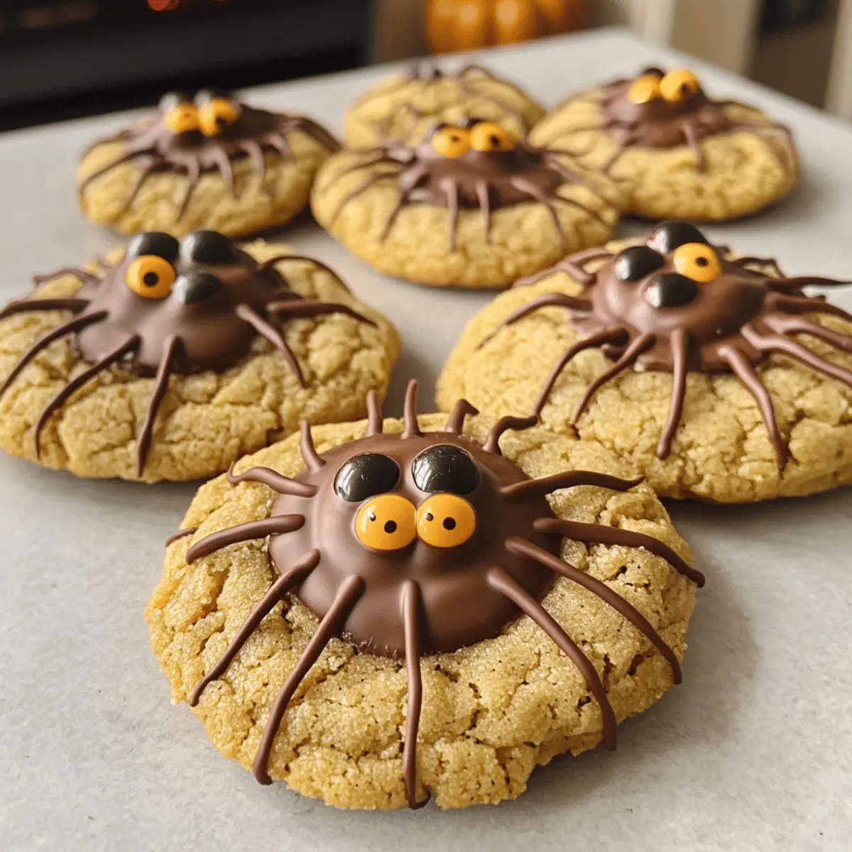Erdnussbutter-Spinnen-Halloween-Kekse für Spooky Spaß