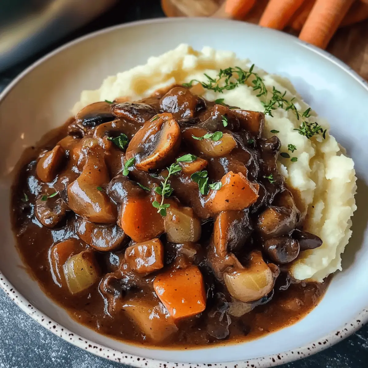 Herzhaftes Pilz-Gulasch Bourguignon für Gemütliche Abende