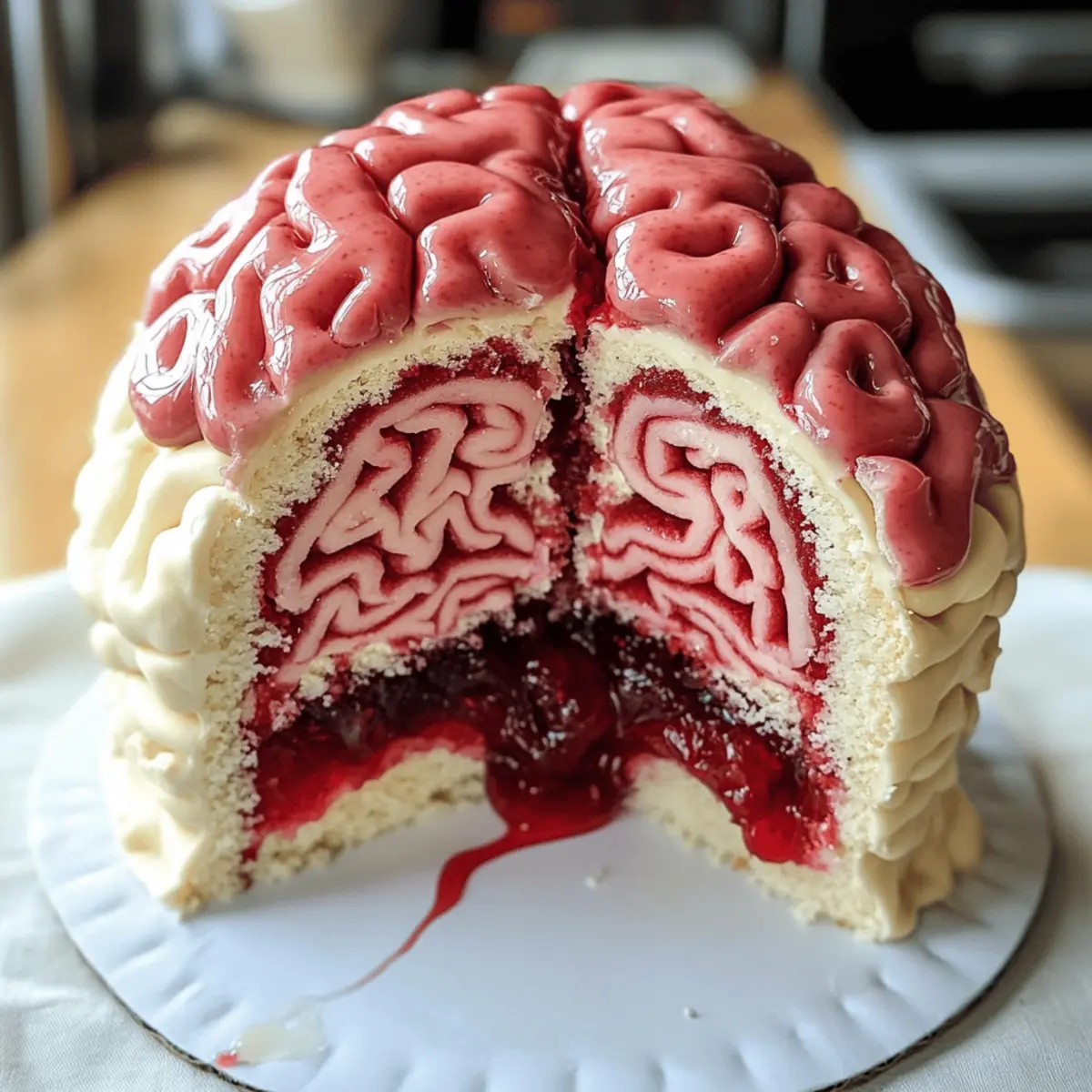 Gehirn-Kuchen für Halloween: Ein schaurig leckeres Dessert