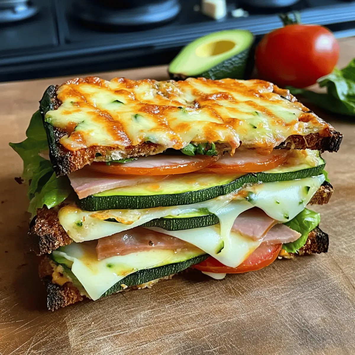 Leckeres Zucchini-Sandwich fürs Abendessen