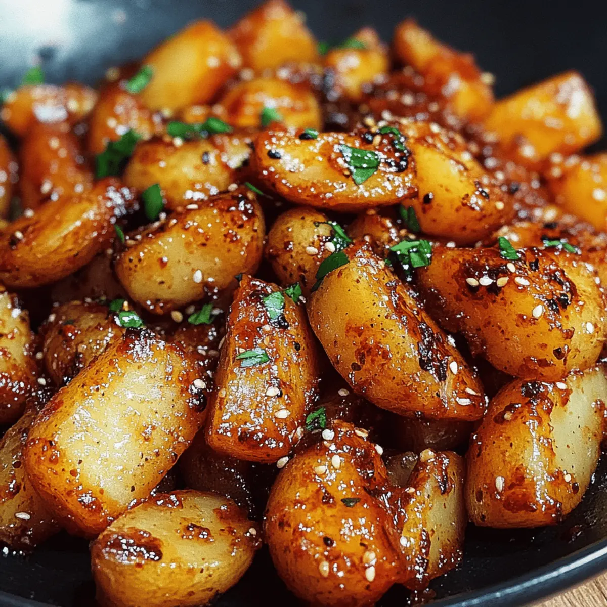 Knusprige Honig-Chili-Kartoffeln für jeden Snack