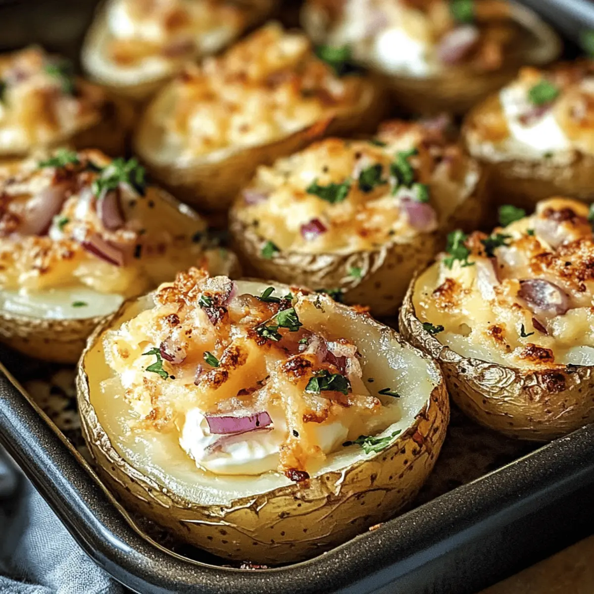 Gefüllte Kartoffeln à la Flammkuchen – Herzhafter Genuss