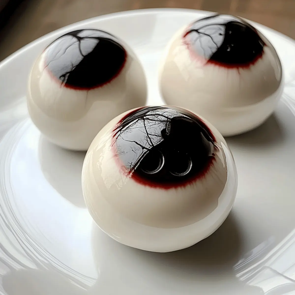 Halloween-Augäpfel die perfekten gruseligen Leckerbissen