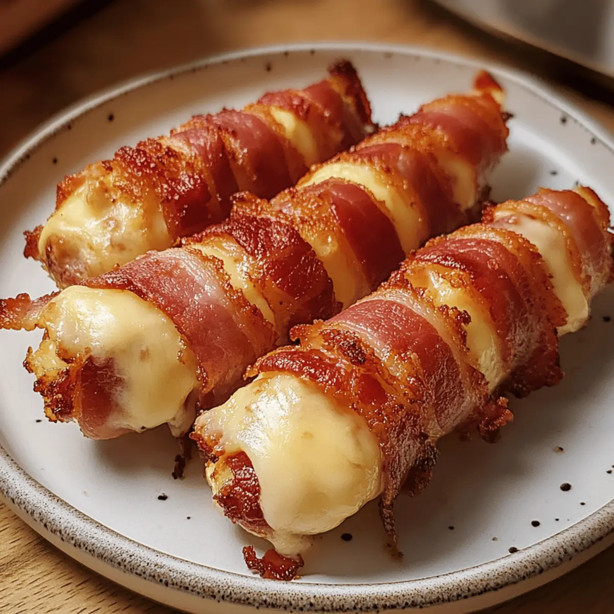 Speckumwickelte Mozzarella-Sticks schnell zubereiten